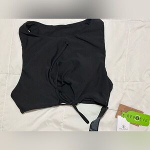 Volcom Black Swim Top with keyhole tie